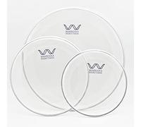WAMBOOKA Double Cheese Drum Head Pelle doppio-strato trasparente idraulica da 14mil Disponibile nelle misure: 8″- 22″. (SET2 10″, 12″, 16″- 2PLY DOUBLE OIL CLEAR CHEESE)