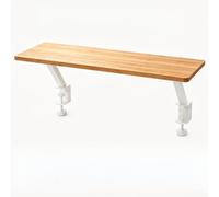 WAMEIDA Extensor de escritorio de 25.98 x 9.84 pulgadas, adecuado para monitores ergonómicos de computadora y elevadores de laptop, organizador de escritorio con base de clip (blanco)