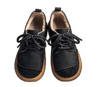 WAMIZEU Botas de nieve cálidas de invierno con parte superior de cuero, puntera redonda, color sólido, cómodas, sin cordones, plantilla de franela forrada de pana, viajes al aire libre y vacaciones