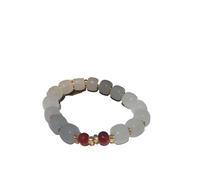 WAMIZEU Hetian - Pulsera de jade con campanilla de oración y paz, pulsera de la suerte Feng Shui de jade natural, joyería china hecha a mano para madre, talla única, Metal, No es una piedra preciosa