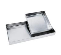 WAMJ AQDY Bandeja Multiusos de Acero Inoxidable, Bandeja para Servir de Acero Inoxidable, Lavandería, Alimento para Mascotas y Más, Sin Orificios(50x30x5cm(19.7x11.8x2.0in))
