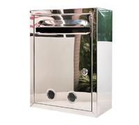 WAMJ AQDY Buzon Exterior Acero INOX, Buzones de Correos Exterior, Grandes, de Acero Inoxidable, para Casa, Oficina, Escuela