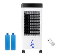 WAMJ AQDY Climatizador Frio, Aire Acondicionado Sin Tubo, con Tanque de Agua de 6 L, Temporizador de 7 Horas, Oscilación Automática, 2 Acumuladores de Frío, Ventilador Portátil para Oficina, Cocina