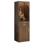 WAMJ AQDY Mesa de Meditación de Altar con Almacenamiento, Mesa de Altar, Nicho de Buda para Incienso y Oración, para Sala de Estar y Estudio(Brown,40cm/15.8in)