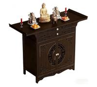 WAMJ AQDY Mesa de Meditación, Mesa Altar con Almacenamiento, Vitrina de Colección para Actividades Espirituales, Oración y Relajación(Black,100cm/39.4in)