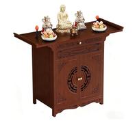 WAMJ AQDY Mesa de Meditación, Mesa Altar con Almacenamiento, Vitrina de Colección para Actividades Espirituales, Oración y Relajación(Red,66cm/26in)