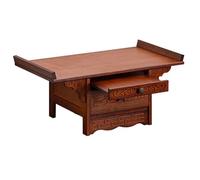 WAMJ AQDY Mesa de Meditación, Mesa Altar, Vitrina de Meditación con Estante Extraíble, Mueble para Puja para Sala de Estar o Estudio(Red,50cm/19.7in)