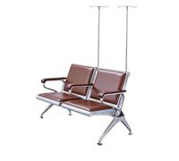 WAMJ AQDY Silla Phlebotom Médico con Soporte para Suero, Sillón de Flebotomía y Extracción de Sangre para Hospital, Clínica, Sala de Espera y Recepción(Brown,126cm/49.6in)