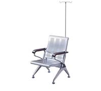 WAMJ AQDY Silla Phlebotom Médico con Soporte para Suero, Sillón de Flebotomía y Extracción de Sangre para Hospital, Clínica, Sala de Espera y Recepción(Silver,70cm/27.5in)
