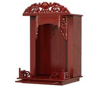 WAMJ AQDY Templo de Madera para El Hogar, Altar de Pared, Mesa de Oración de Madera, Mesa de Ofrendas para Estatua de Buda, Meditación para la Sala de Estar(31x31x50.5cm)