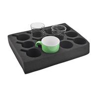 Wamovo Caravana Autocaravana Soporte Tazas Portaplatos de Cristal Ventilación