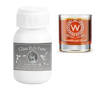WAN2TLK Glass Etching Cream 100 ml - DIY Art Craft Supplies to Create Stunning Designs on Glass Surfaces (White)