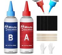 WAN2TLK Pegamento Epoxi 2 Componentes, 250ml Pegamento Resina Epoxi Extra Fuerte Transparente para Reparación Rapida, Adhesivo epoxi 5 Minutos para Reparar Cerámica, Madera, Metal, Baldosas, Plastico