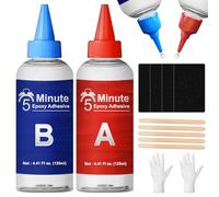 WAN2TLK Pegamento Epoxi 2 Componentes, 250ml Pegamento Resina Epoxi Extra Fuerte Transparente para Reparación Rapida, Adhesivo epoxi 5 Minutos para Reparar Cerámica, Madera, Metal, Baldosas, Plastico