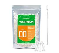 WANANFU Cápsulas Vacías Vegetales Tamaño 00 (1000 piezas) con microcuchara, apto para llenado de cápsulas tamaño 00