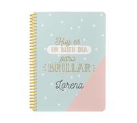 Wanapix | Agenda Personalizada 2025-2026 | Agenda Anual Día/semana por Página | Diaria Espiral 2025-2026 | Planificador anual | Tamaño A5 | Año 2025/26 | Hoy es un buen día