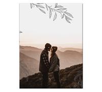 Wanapix | Azulejo Personalizado con Foto y Texto | Azulejos de Cerámica | Azulejo Decorativo | Regalo Original | 15x20 cm | Leaves