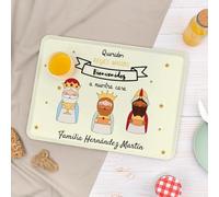 Wanapix | Bandejas Navidad Personalizada Reyes Magos | Bandeja Navideña | Plástico Libre de BPA | Apta para Lavavajillas | 42x30 cm | 3 Reyes Magos