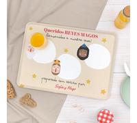 Wanapix | Bandejas Navidad Personalizada Reyes Magos | Bandeja Navideña | Plástico Libre de BPA | Apta para Lavavajillas | 50x36 cm | Comida para los Reyes