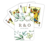 Wanapix | Baraja Española Personalizada | Juego de Naipes con tu Foto por una Cara | Juego de 48 Cartas con Espadas, OROS, Copas y Bastos | Flowers