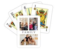 Wanapix | Baraja Española Personalizada | Juego de Naipes con tu Foto por una Cara | Juego de 48 Cartas con Espadas, OROS, Copas y Bastos | Collage