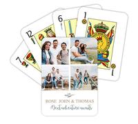 Wanapix | Baraja Española Personalizada | Juego de Naipes con tu Foto por una Cara | Juego de 48 Cartas con Espadas, OROS, Copas y Bastos | Photos Collage
