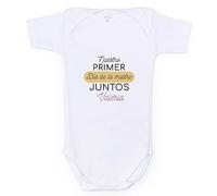 Wanapix | Body Bebe Personalizado | Regalo Día de la Madre | Body Mamá | Cierre con corchetes | 1 Mes - Manga Corta | Primer día