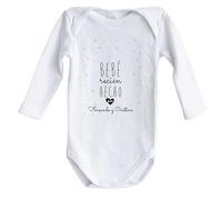 Wanapix | Body Bebe Personalizado | Regalo Día del Padre | Body Papa | Cierre con corchetes | 1 Mes - Manga Larga | Padres Primerizos