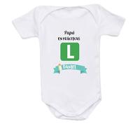 Wanapix | Body Bebe Personalizado | Regalo Día del Padre | Body Papa | Cierre con corchetes | 6 Meses - Manga Corta | Papa Primerizo