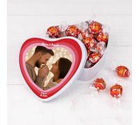 Wanapix | Caja de Bombones de Chocolate Blanco Personalizada con Foto y Texto | Con 22 Bombones | Regalo Original San Valentín | Corazón - 16x15x5 cm (800 ml) | Amor