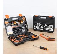Wanapix | Caja de Herramientas Personalizado | Maletín Rígido cierre Seguro | Incluye 19 herramientas | Personaliza con Foto y nombre | Si papá no puede...