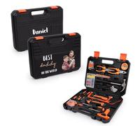 Wanapix | Caja de Herramientas Personalizado | Maletín Rígido cierre Seguro | Incluye 19 herramientas| Personaliza con Foto y nombre | Negro M - 35 x 26,5 x 6cm