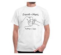 Wanapix | Camiseta Papa Personalizada | 100% Algodón | Regalo Día del Padre | Regalo Hombre Cumpleaños | Talla XXL | Padre e Hijo