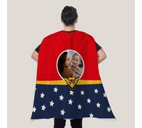 Wanapix | Capa de Superhéroe Personalizada para Adulto | Capa Reversible Personalizable por las 2 Caras | Regalo Divertido Día de la Madre | Super Woman (Foto)