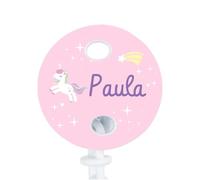 Wanapix | Chupetero Personalizado | Cadena chupete para Recién Nacidos | Cuelga Chupetes para Bebés| Tintas no tóxicas | UnicornKid