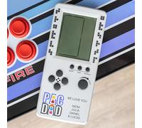 Wanapix | Consola Retro Portátil Personalizada | Retro Arcade 26 Juegos clásicos | Gráficos Monocromo | Pilas Incluidas | Pac Dad | Día del Padre