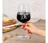 Wanapix | Copa de Vino Personalizada | Copa de Cristal Grabada para Vino con el Nombre o Texto que quieras | Copa de Cristal | Iniciales
