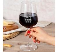 Wanapix | Copa de Vino Personalizada | Copa de Cristal Grabada para Vino con el Nombre o Texto que quieras | Copa de Cristal | Mr