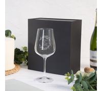 Wanapix | Copa de Vino Personalizada | Estuche de Regalo Incluido | Copa de Cristal Grabada para Vino | Con Nombre o Texto | Copa de Cristal | Flowers