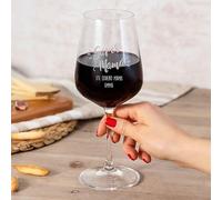 Wanapix | Copa de Vino Personalizada | Regalo Día de la Madre | Nombre o Texto Personalizado mediante Grabado | Copa de Cristal | Detalle Original | Súper Mamá