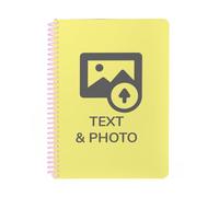 Wanapix | Cuaderno A4 Personalizado | Incluye 100 Hojas Cuadriculadas de 80 gr | Portada 250 gr personalizada con Foto, Logos, Texto o Diseños | Cuaderno con Espiral Rosa | 100% Personalizado