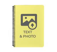 Wanapix | Cuaderno A4 Personalizado | Incluye 100 Hojas Cuadriculadas de 80 gr | Portada 250 gr personalizada con Foto, Logos, Texto o Diseños | Cuaderno con Espiral Negra | 100% Personalizado