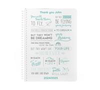 Wanapix | Cuaderno A5 Personalizado | Incluye 100 Hojas Lisas de 80 gr | Portada 250 gr personalizada con Foto, Logos, Texto o Diseños | Espiral Transparente | Teacher