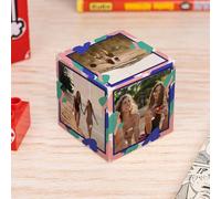 Wanapix | Cubo de Velocidad 3x3 Personalizado | Rompecabezas con Las 6 Fotos Que Quieras | Impresión Directa sobre Cada Cara | Cubos Clásico 3x3 Speed Cube | Marco Rosa