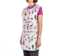 Wanapix | Estola Maestra Personalizada con Nombre o Texto| Babi Profesora personalizable | Bata profesora| Guardería, Infantil, Primaria |Casulla maestra | Azul - Dibujos infantiles