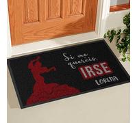 Wanapix | Felpudo Personalizado | Felpudo Si me Queréis Irse | Felpudo Entrada Casa | Base Antideslizante | Rizo - 75x43 cm | Flamenca