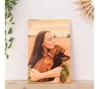 Wanapix | Foto en Madera 40x30 | Tu Fotografía impresa sobre Madera de Pino Gallego | Impresión Directa | Incluye Placa de Metal para Colgar | Cuadro Personalizado de Madera estilo Rústico sin Veta