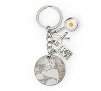 Wanapix | Llavero Cheff Personalizado con Figuritas de Cocina | Personaliza con Foto Grabada a Láser | Regalo Original para Cocineros y Cocineras | Llavero de Cocina con Figuritas
