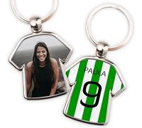 Wanapix | Llavero Metálico Personalizado Camiseta | Llavero Equipos de Fútbol | Regalo Original Aficcionados | Verde