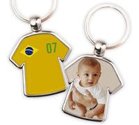 Wanapix | Llavero Metálico Personalizado Camiseta | Llavero Equipos de Fútbol | Regalo Original Aficcionados | Brasil